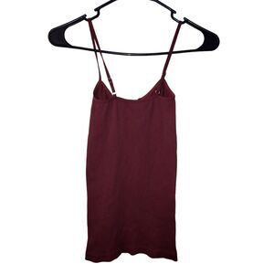 Free People Intimately‎ Ribbed Maroon Burgundy Top Women's Size XXS